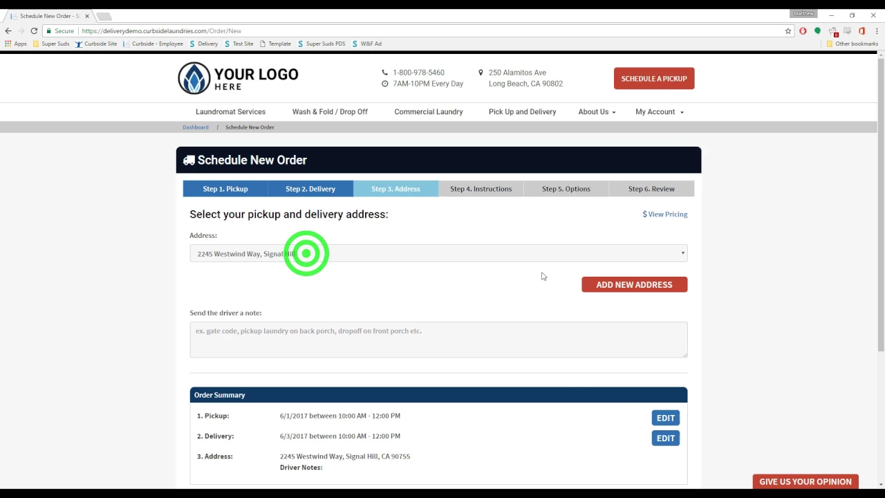 Customer pickup and delivery scheduling tool Curbside