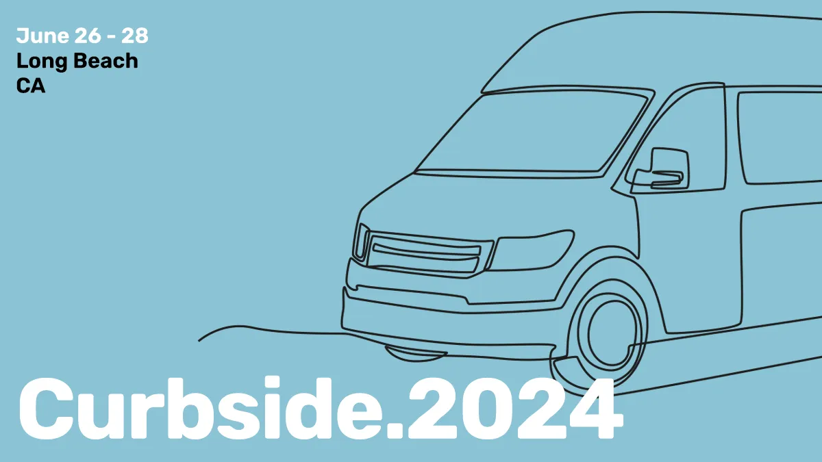 Curbside 2024 Conference with laundry pickup and delivery sprinter van