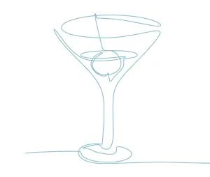 Line art martini