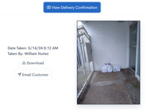 Image of laundry delivery confirmation