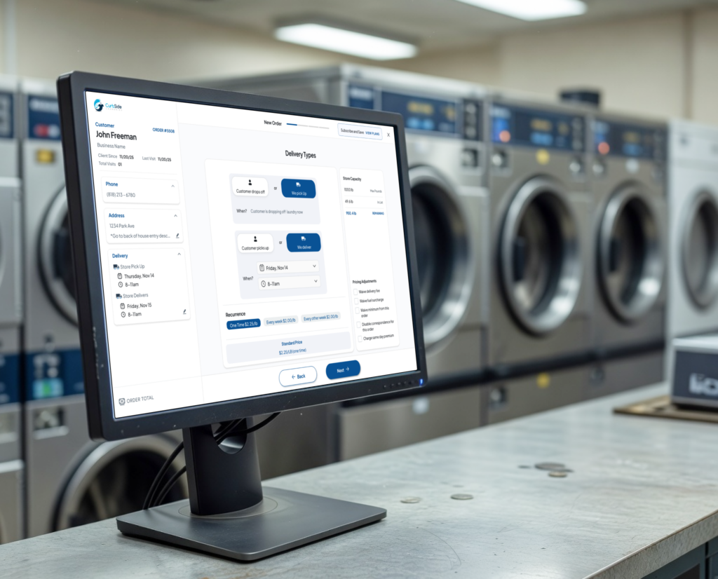 Curbside laundry management software